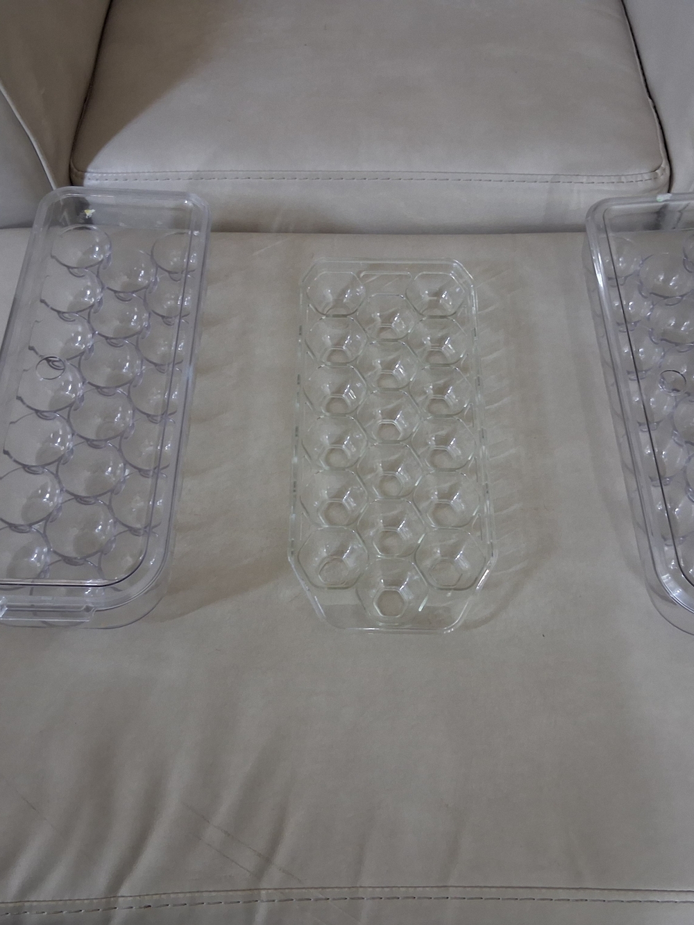Clear Plastic Egg Trays - Set of 3
